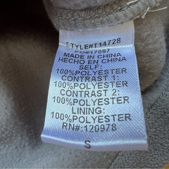 Entro Pullover Colorblock Fleece Tan Grey Cream Sherpa Snap Neck Cozy Size Small - Picture 5 of 7